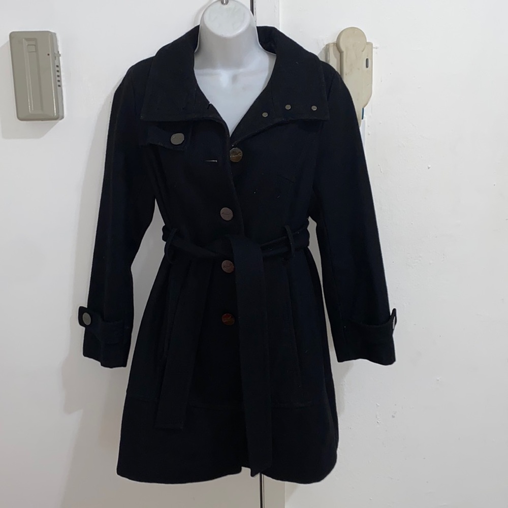 Kenneth Cole black dress coat